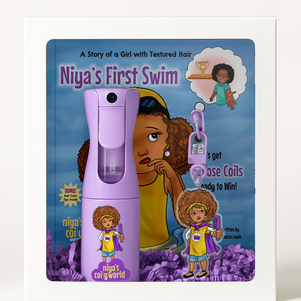 Coil Care Fun Trio – Book + Mist Bottle + Key Charm