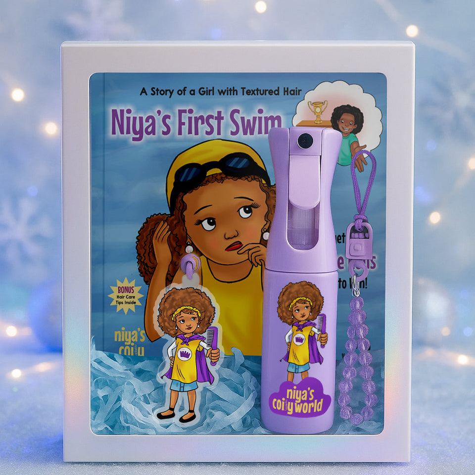 Coil Care Fun Trio – Book + Mist Bottle + Key Charm