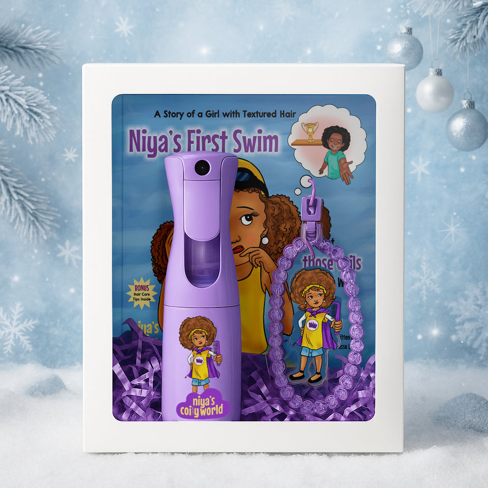 Coil Care Fun Trio – Book + Mist Bottle + Key Charm